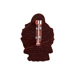 Деревянный значок Pickle Rick, застёжка