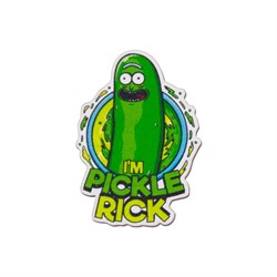 Деревянный значок Pickle Rick