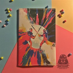 Обложка для паспорта с водоотталкивающим покрытием Дарт Вейдер и Люк (051-042-20-1)