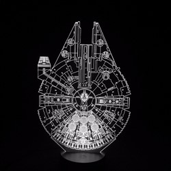 Светильник с эффектом 3D Millenium Falcon (300-022-00-1)