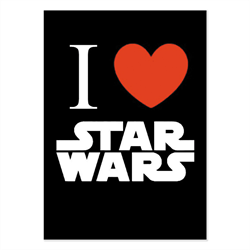 Открытка I love star wars (209-009-04-1)