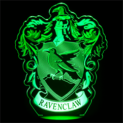 Светильник с эффектом 3D Когтевран, зелёное свечение