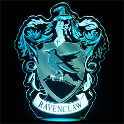 Светильник с эффектом 3D Когтевран, бирюзовое свечение