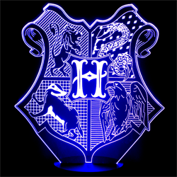 Светильник с эффектом 3D Хогвартс, фиолетовая подсветка