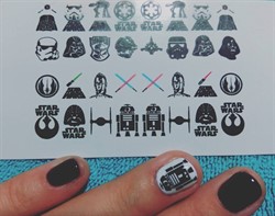 Слайдеры (наклейки) для ногтей DARTHSHOP Star Wars (020-009-05-1), вид вблизи